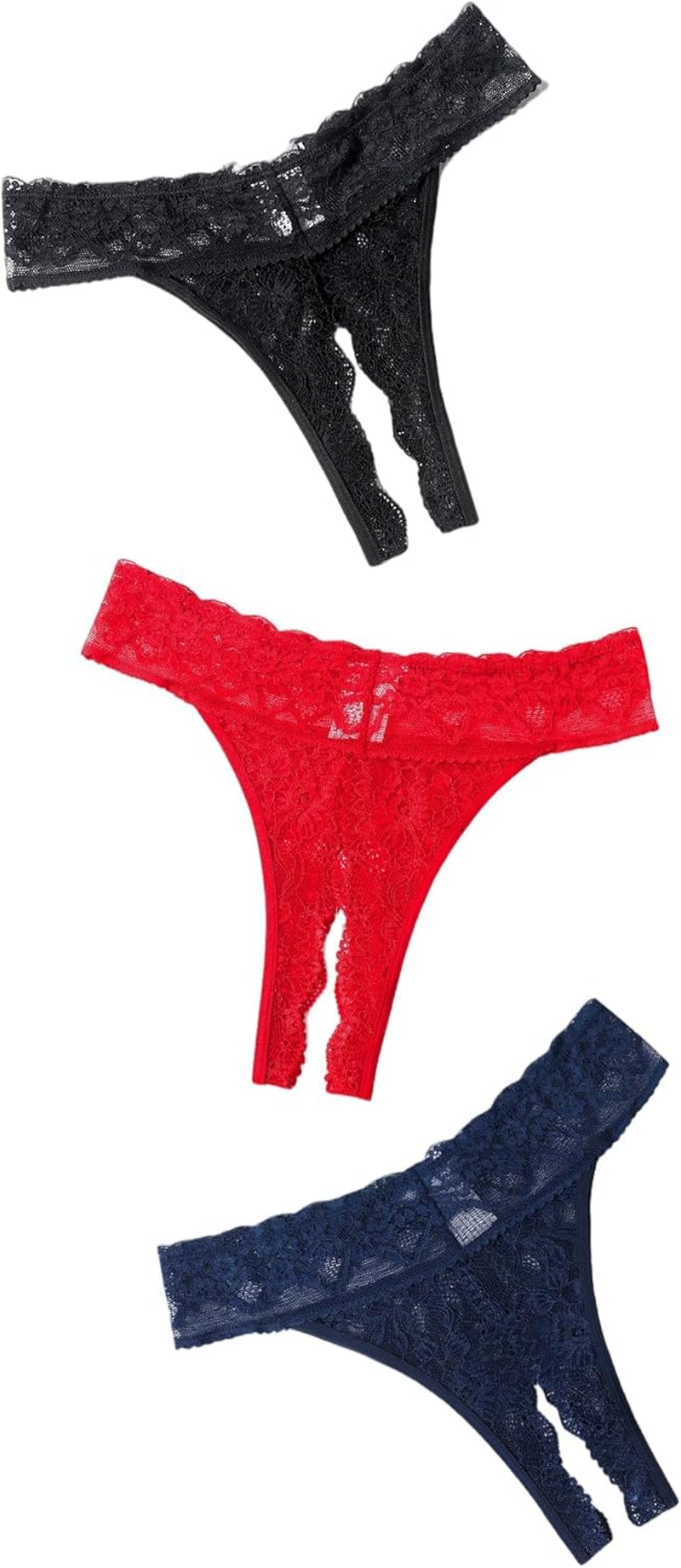 Avidlove Sexy Panties for Women Lace Cheeky Underwear Low Rise T Back Hipster Thong 1-3 Pack