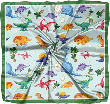 Scarf Silk Feeling Square Satin Head Hair Scarf Wrap 27.5 Inches Headwear Aesthetic Cute Decoration Women Girls