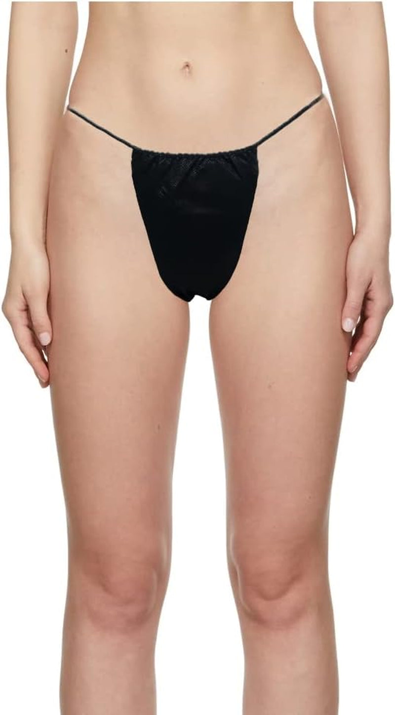 Pack of 100 disposable black thong panties spray tanning wraps
