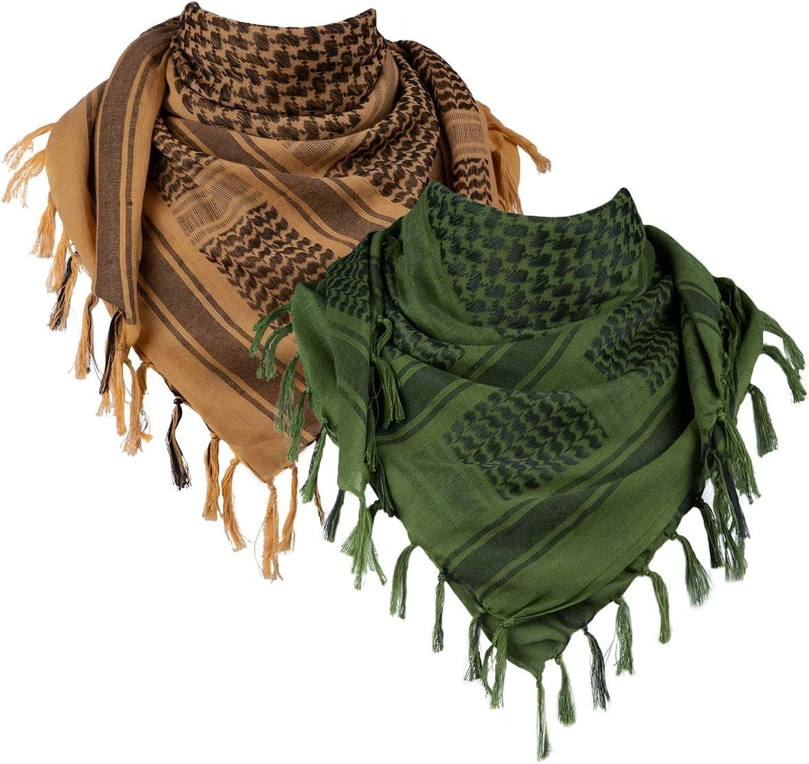 FREE SOLDIER Scarf Military Shemagh Tactical Desert Keffiyeh Head Neck Scarf Arab Wrap with Tassel for Men Women