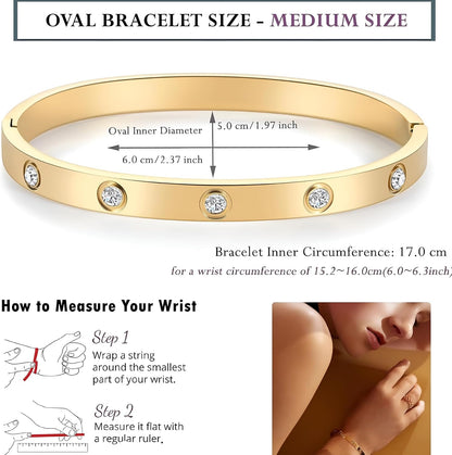 Multiple stackable friendship love bangles in gold plating