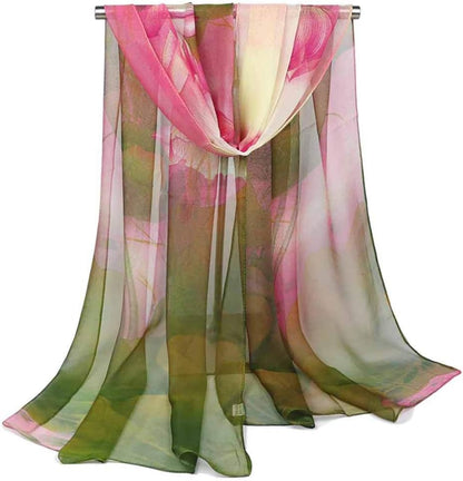 Scarfs for Women Lightweight Print Floral Pattern Scarf Shawl Fashion Scarves Sunscreen Shawls