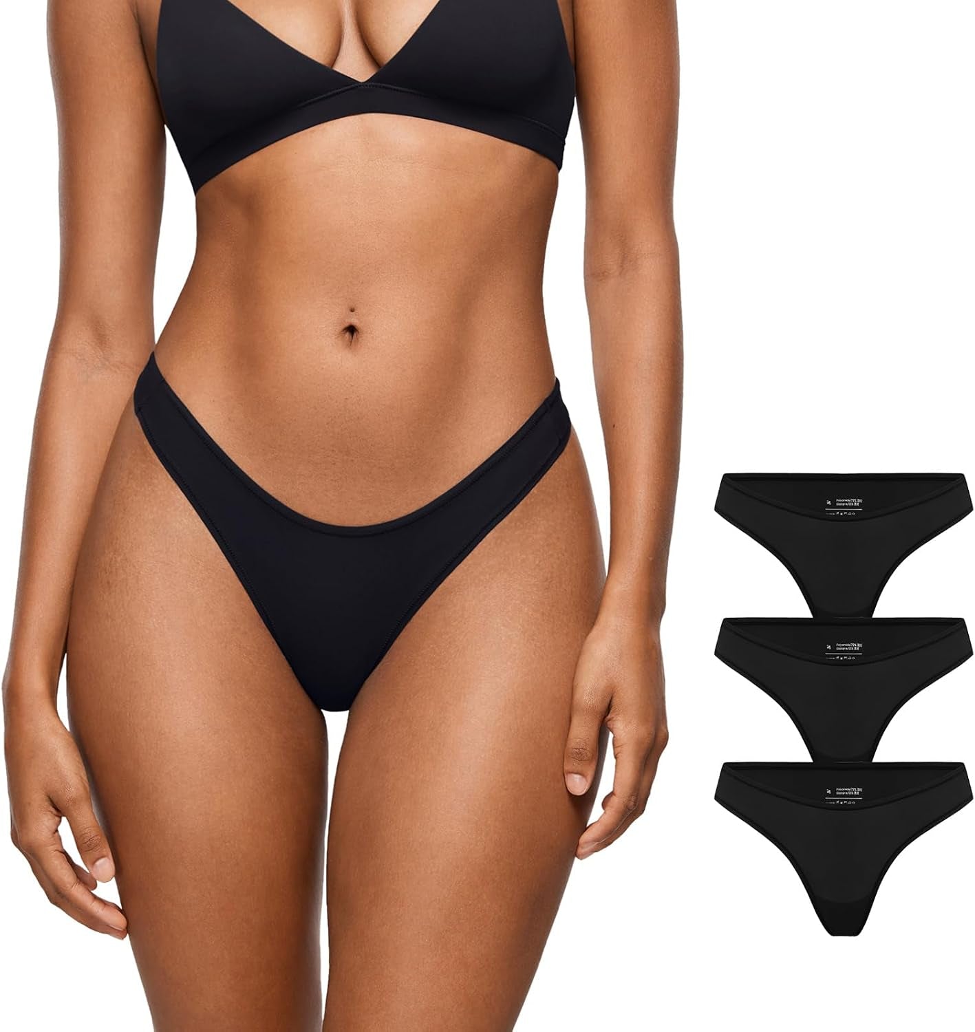Soft V-Waisted Thong 3 Pack by INLYRIC