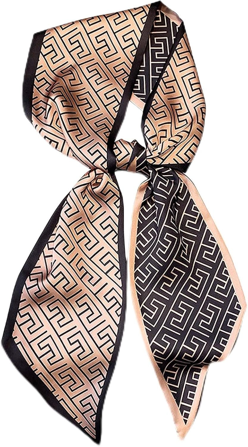 Head Scarf Hair Neck Scarves for Women Purse Bag Scarfs for Handbags Silky Long Thin Satin Headscarf Fashion