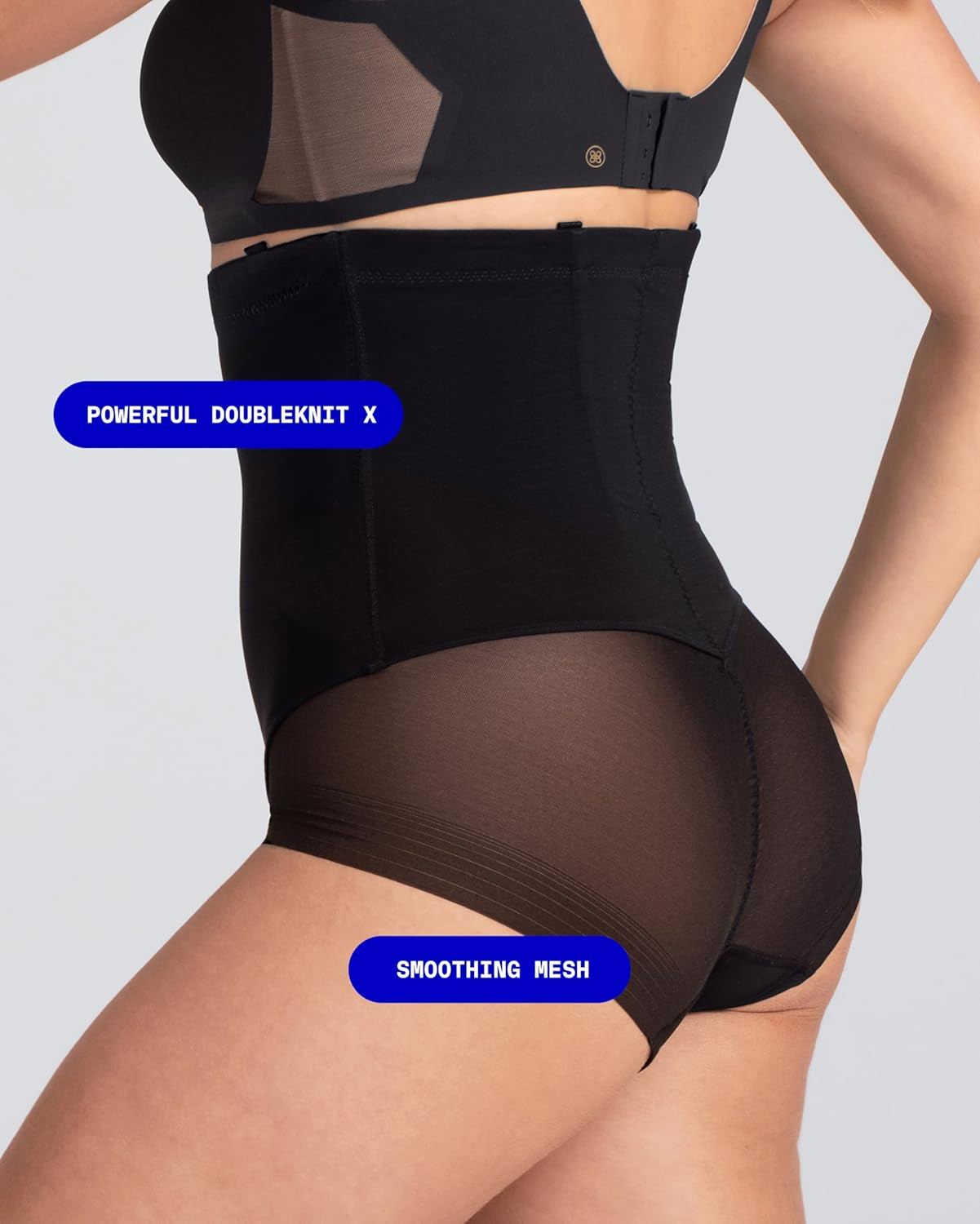 Back view of HONEYLOVE Superpower shapewear demonstrating support