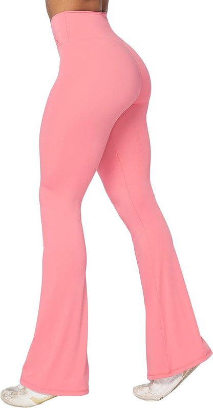 Sunzel Flare Leggings, Crossover Yoga Pants with Tummy Control, High-Waisted and Wide Leg