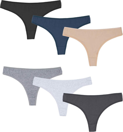 Woman wearing breathable cotton ELACUCOS thong underwear