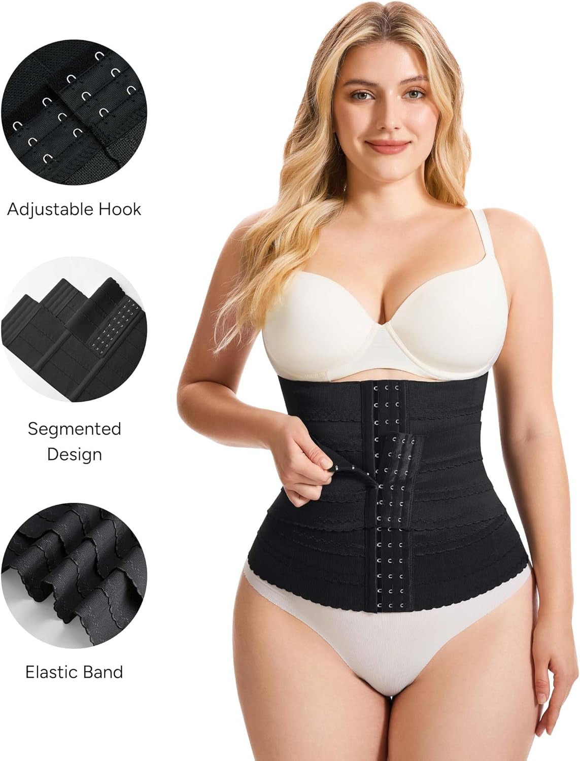 Tummy control waist cincher shapewear on model