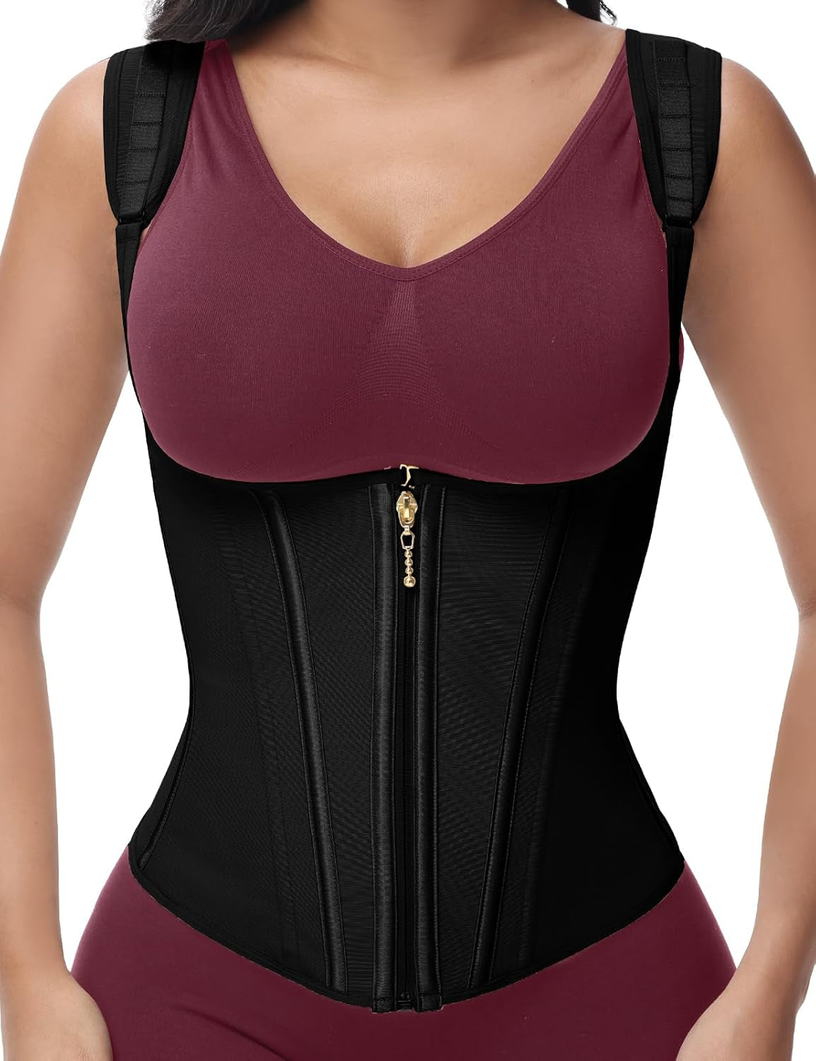 SHAPSHE Waist Trainer for Women, Tummy Control Sports Girdle, Workout Body Shaper with Adjustable Shoulder Strap