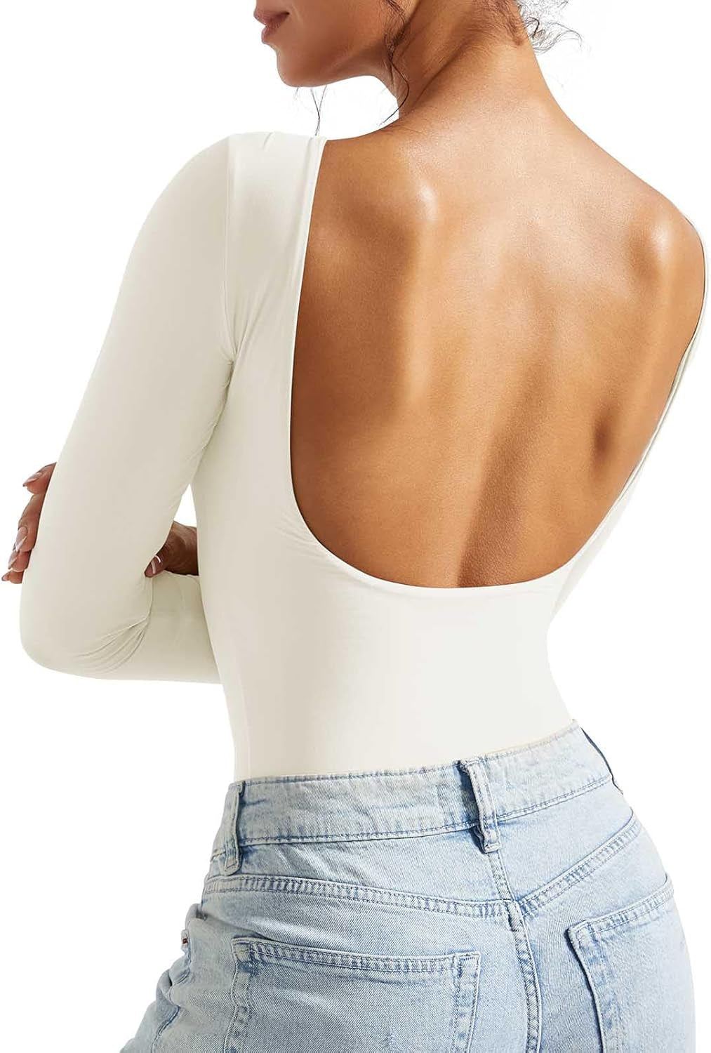 Women's backless bodysuit trendy Y2K style