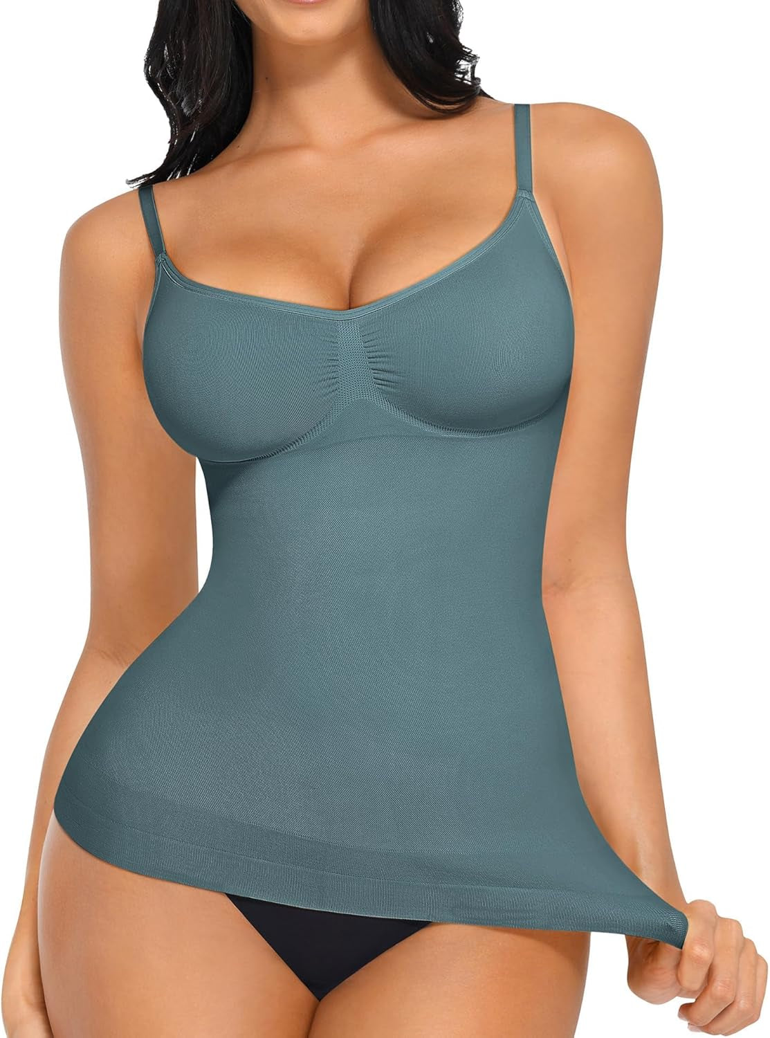 Feelingirl Womens Tank Top Shapewear Tummy Control Tops Slimming Cami Tank Seamless Compression V Neck Camisole