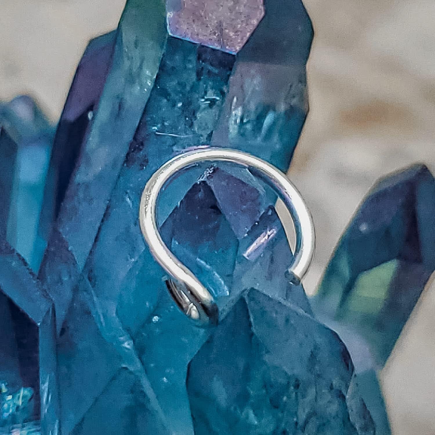 Encharmed 925 Sterling Silver or 14K Gold Filled Fake Clip on Nose Ring, Handmade 20 Gauge Tiny Faux Non Piercing Huggie Hoop