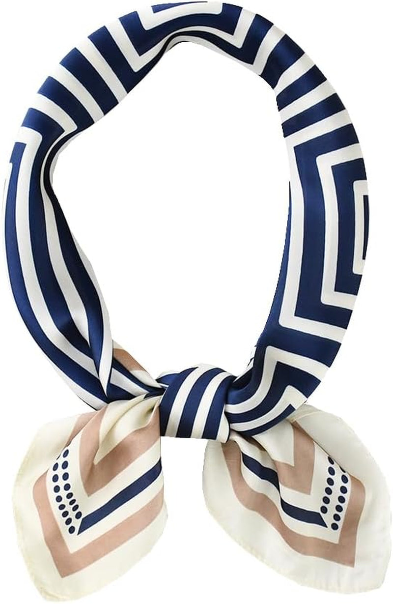 ANDANTINO 100% Mulberry Silk Square Scarf for Hair-25.6" X25.6'' Women Men Natural Silk Neckerchief Digital Printed Headscarf