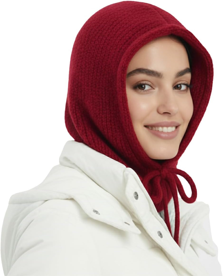Hooded Scarf Beanie for Women Men Balaclava Scarves Hat for Fall Winter