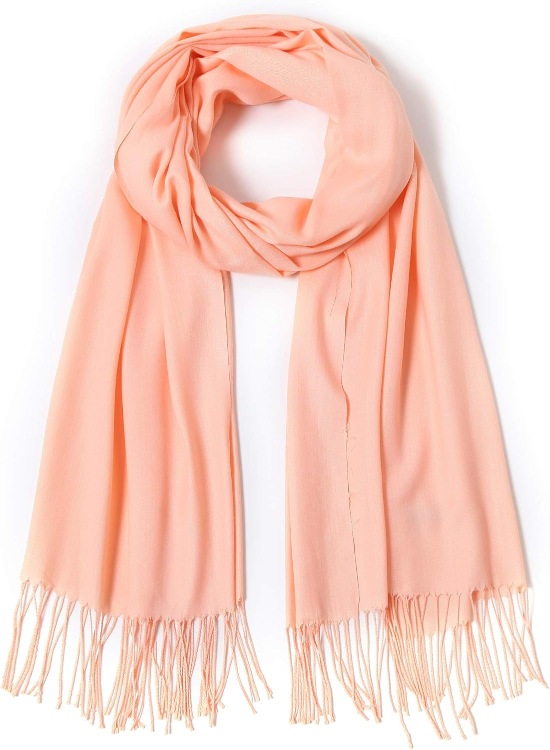 Cindy & Wendy Pashmina Shawls and Wraps Large Scarfs for Women Wedding Party Bridal Long Fashion Solid Shawl Wrap Fringes