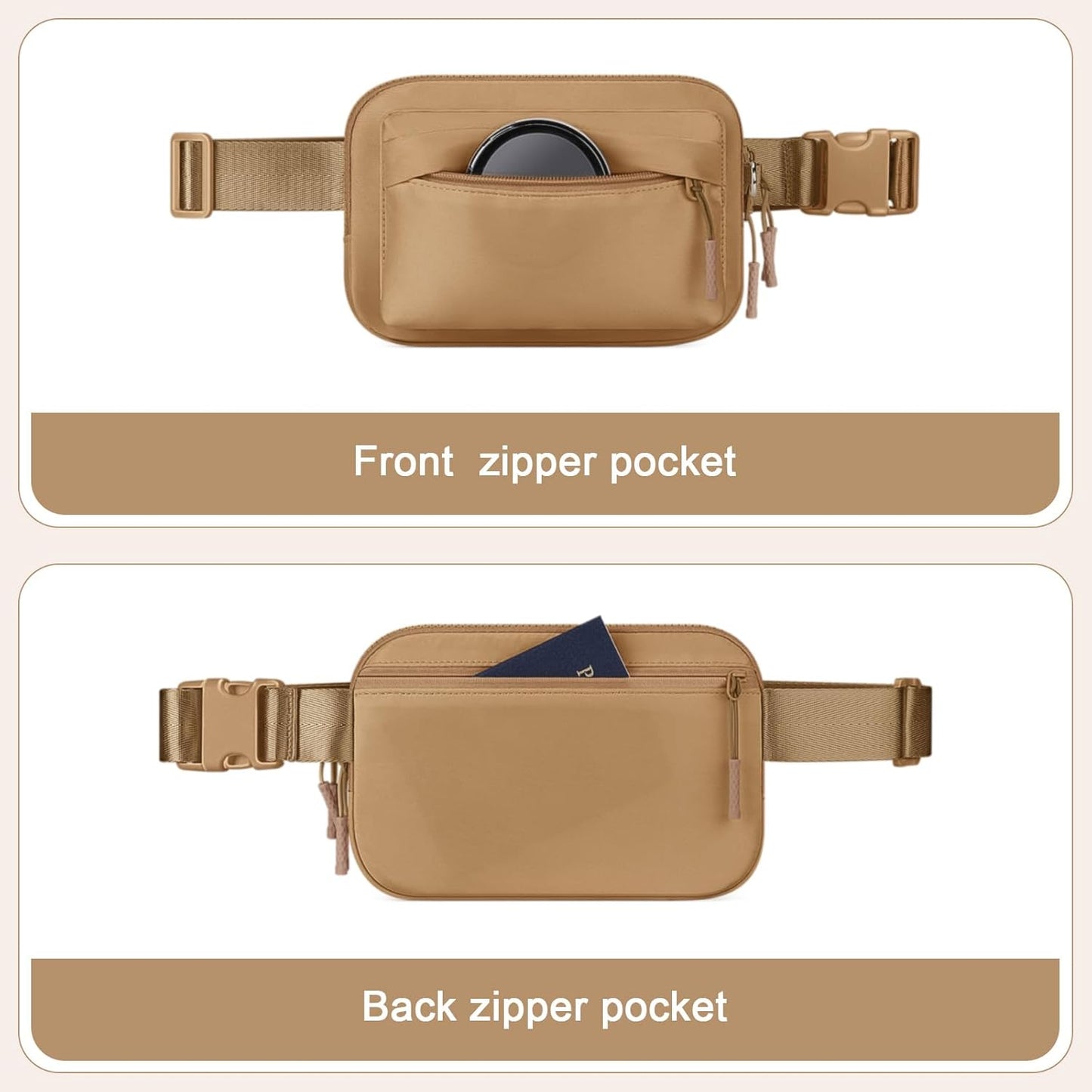 Adjustable strap detail on fashion waist pack for women