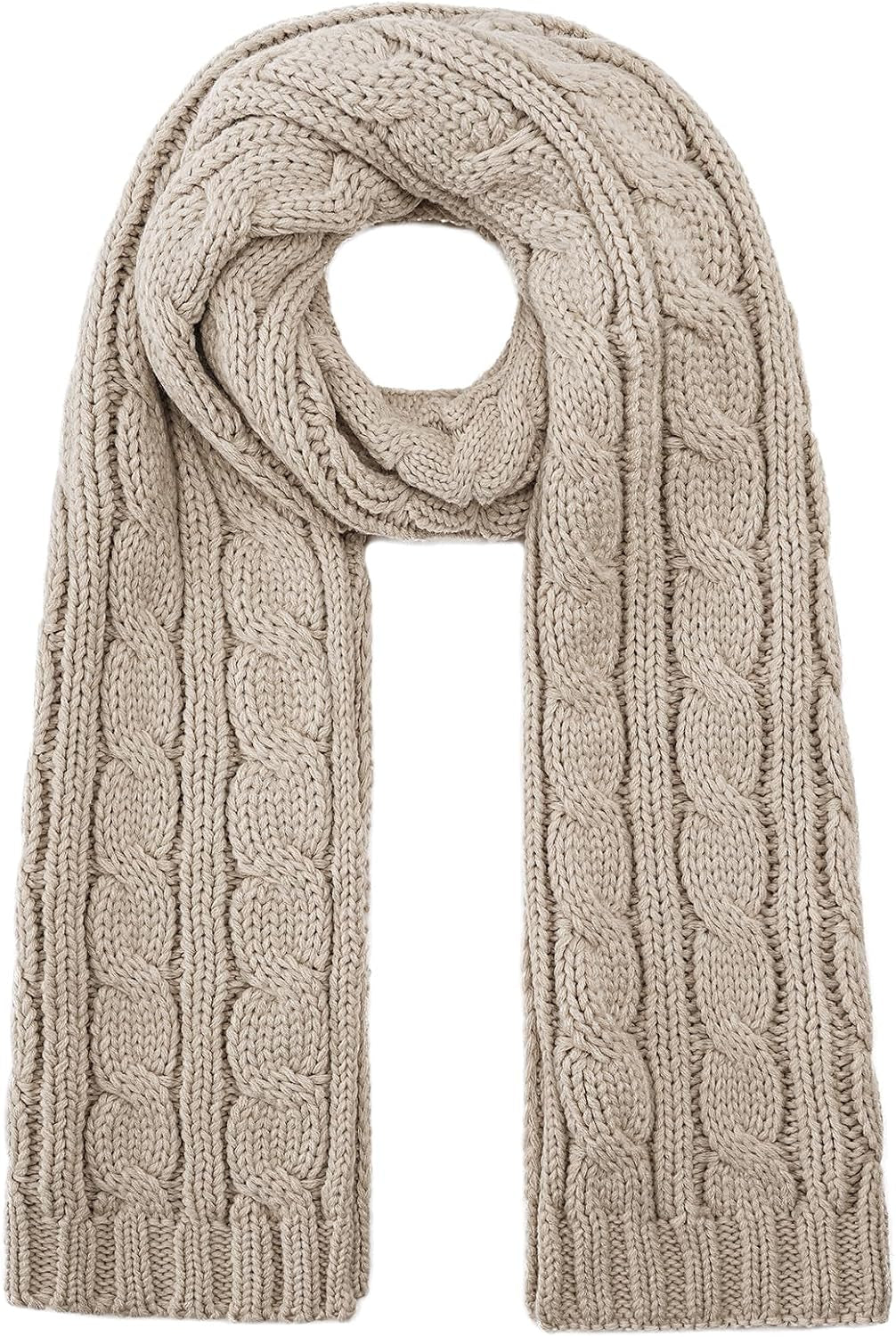 Passionbility Winter Scarf for Women Warm Winter Knit Scarf Cable Chunky Soft Scarves for Cold Weather