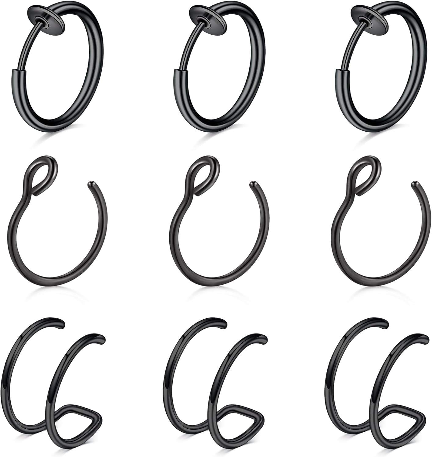 Briana Williams Fake Nose Ring Gold Fake Nose Rings for Women Clip on Fake Nose Piercing Non Piercing Faux Nose Piercing Jewelry