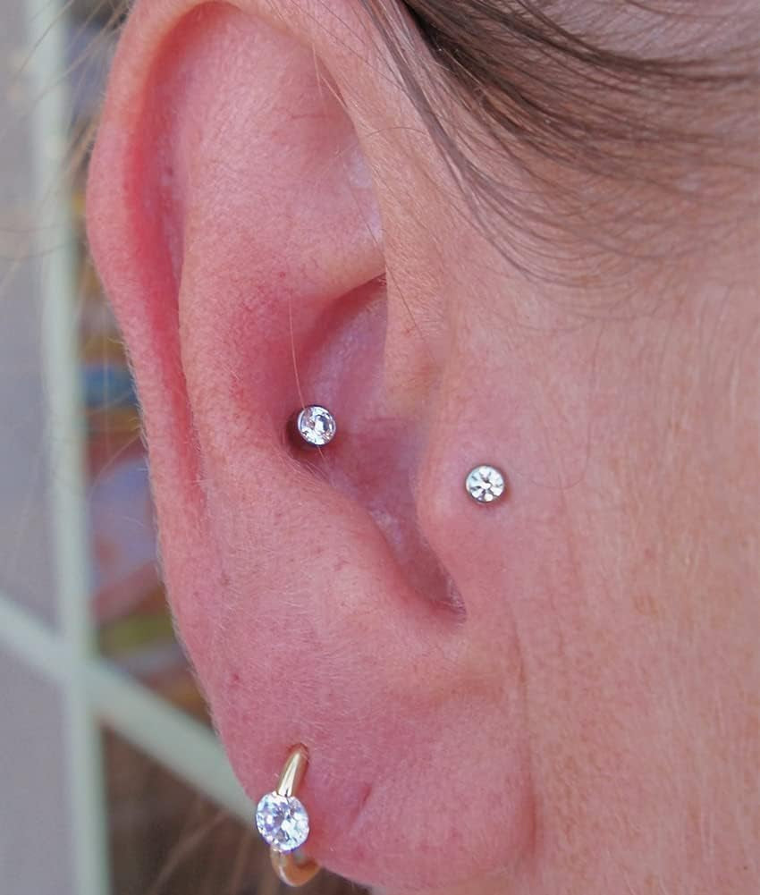 MODRSA Fake Nose Stud Ring - Magnetic, Tiny, Women'S