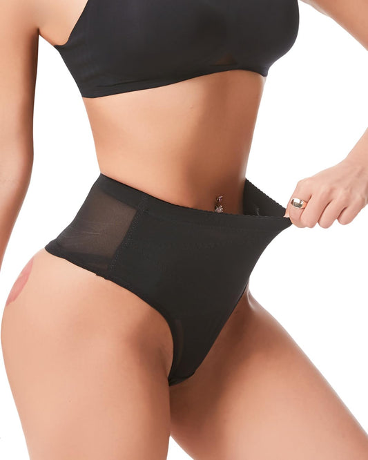 Aintmax tummy control thong shapewear in nude color front view