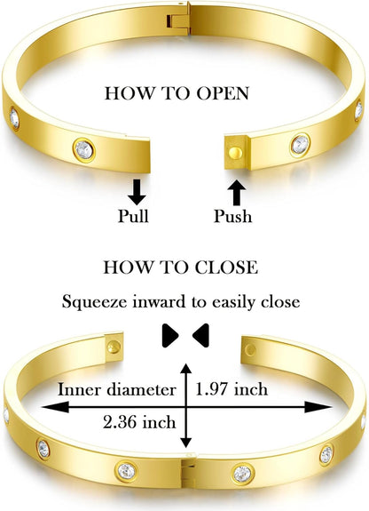 Multiple 14K gold plated beaded bracelets arranged in graduated sizes