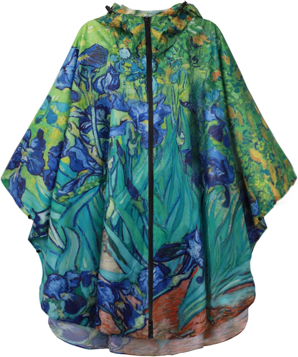 Saphirose Unisex Rain Poncho Waterproof Raincoat Hooded for Adults Women with Pockets