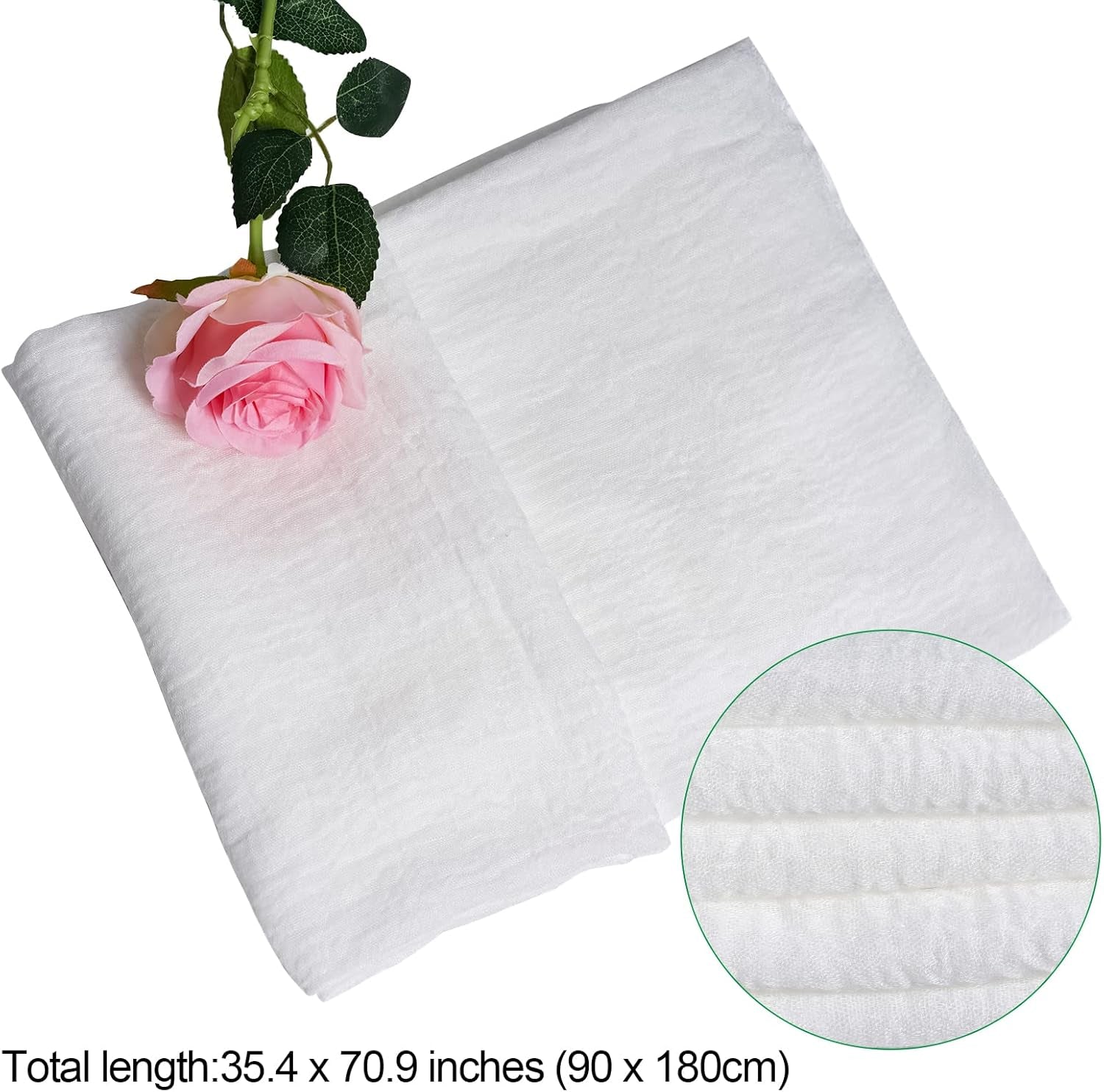 Women Summer Cotton Blend Crinkle Vintage Soft Long Scarf Linen Beach Shawl Wrap