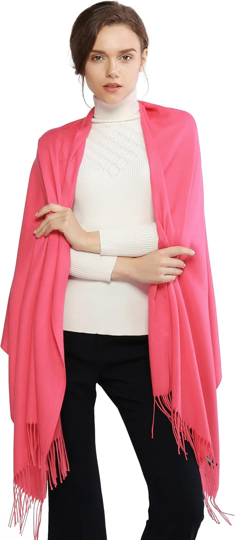 RIIQIICHY Women'S Scarf Pashmina Shawls and Wraps for Evening Dress Bridesmaid Wedding Bridal Winter Warm Long Large Scarves