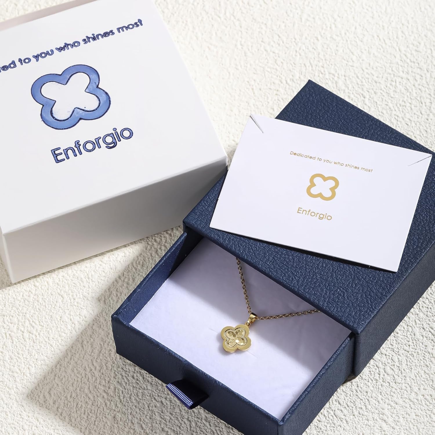 Gold Clover Necklace for Women Dainty 14K Gold Plated Pendant Necklace Adjustable Chain Choker Charm Colorful Clover Pendant Lucky Necklaces for Women Jewelry