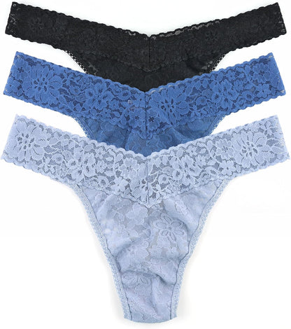 Hanky Panky Daily Lace original rise thongs 3 pack one size