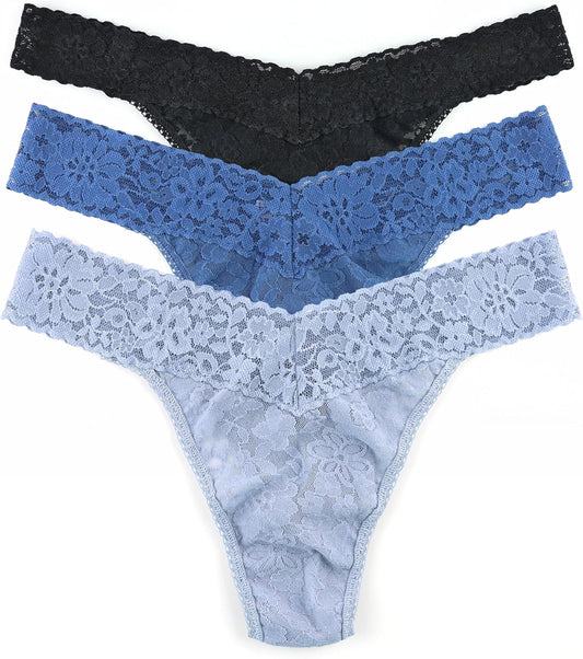Hanky Panky Daily Lace original rise thongs 3 pack one size