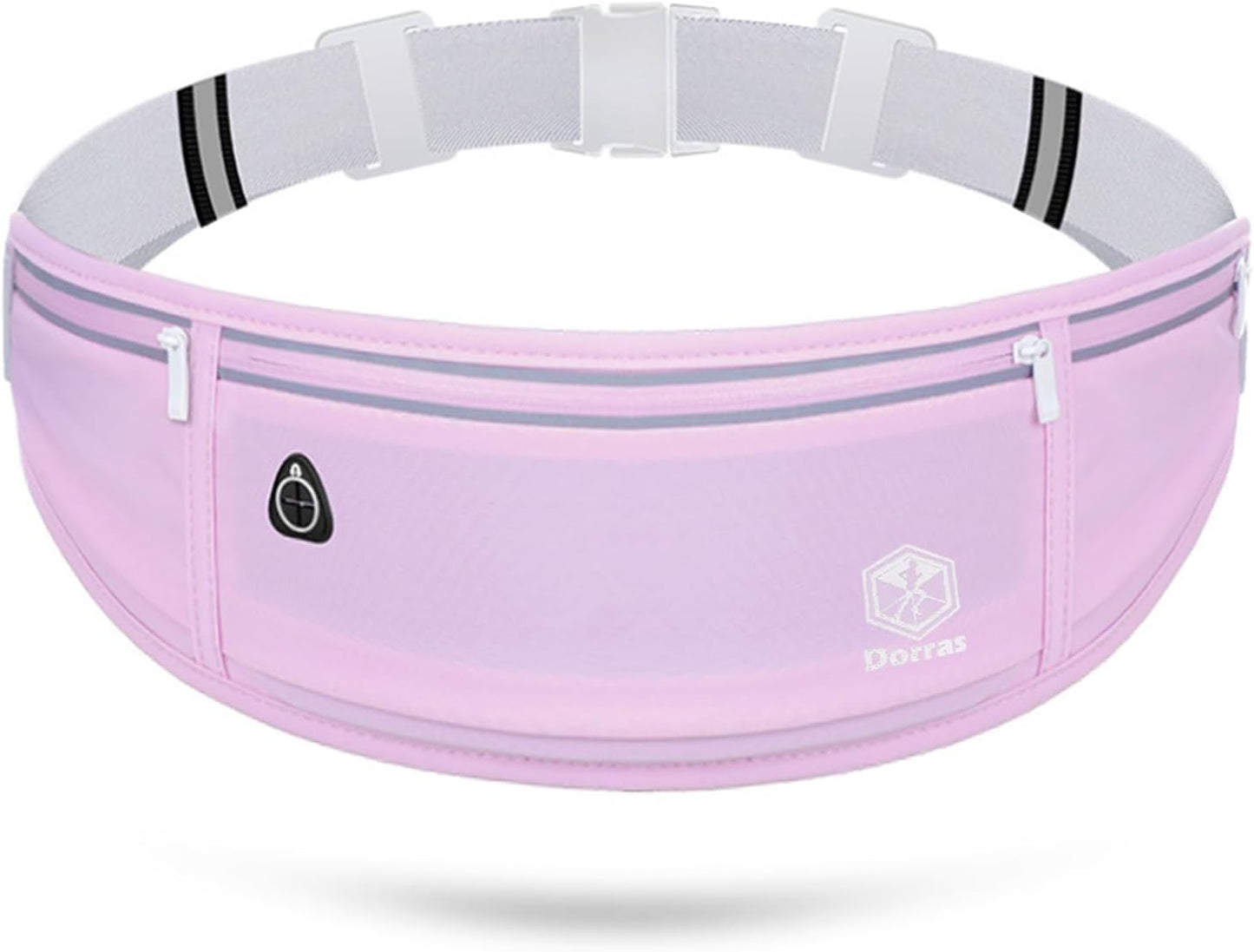 Water-resistant running belt protecting phone and valuables from sweat and moisture