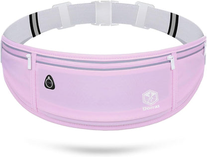 Water-resistant running belt protecting phone and valuables from sweat and moisture