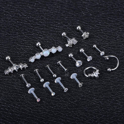 MODRSA 20G 16G Cartilage Earrings for Women Silver Gold Helix Piercing Jewelry Surgical Steel Hypoallergenic Flat Back Earrings Cartilage Hoop for Women Forward Helix Earring Tragus Jewelry Screw Back