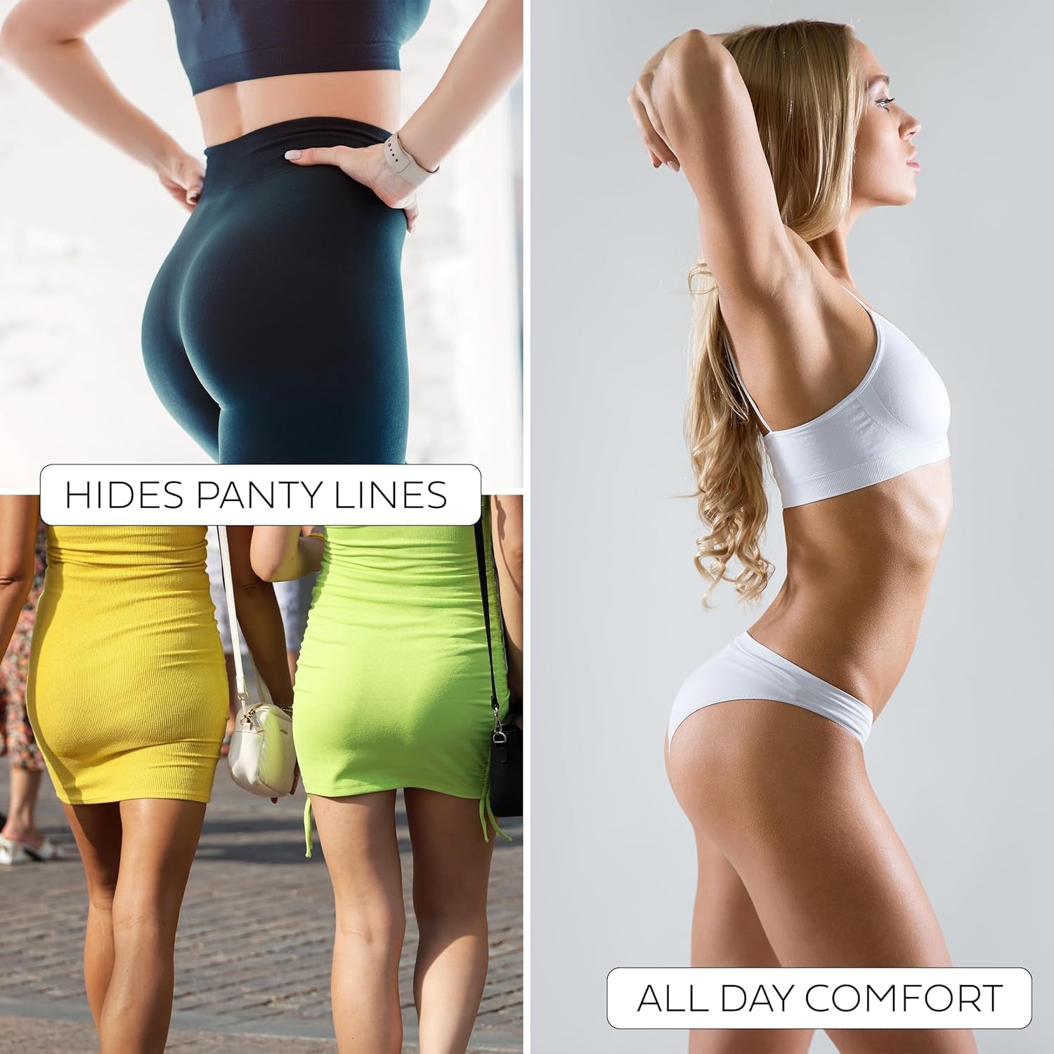 Close-up of Sexy Basics sport thong seamless waistband detail
