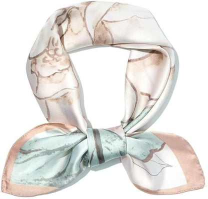 Hexchasty Head Hair Scarf Satin Silk Feeling Scarves for Women Lightweight Fashion Bag Purse Scarf for Handbags Accessories