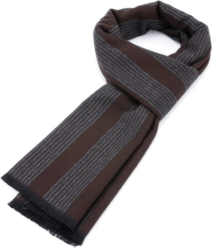 American Trends Mens Winter Warm Long Soft Scarf Plaid Tassel Scarf for Men Soft Classic Scarves