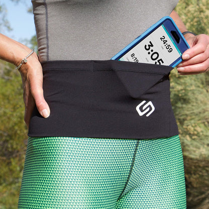 Large security pocket holding smartphone and valuables