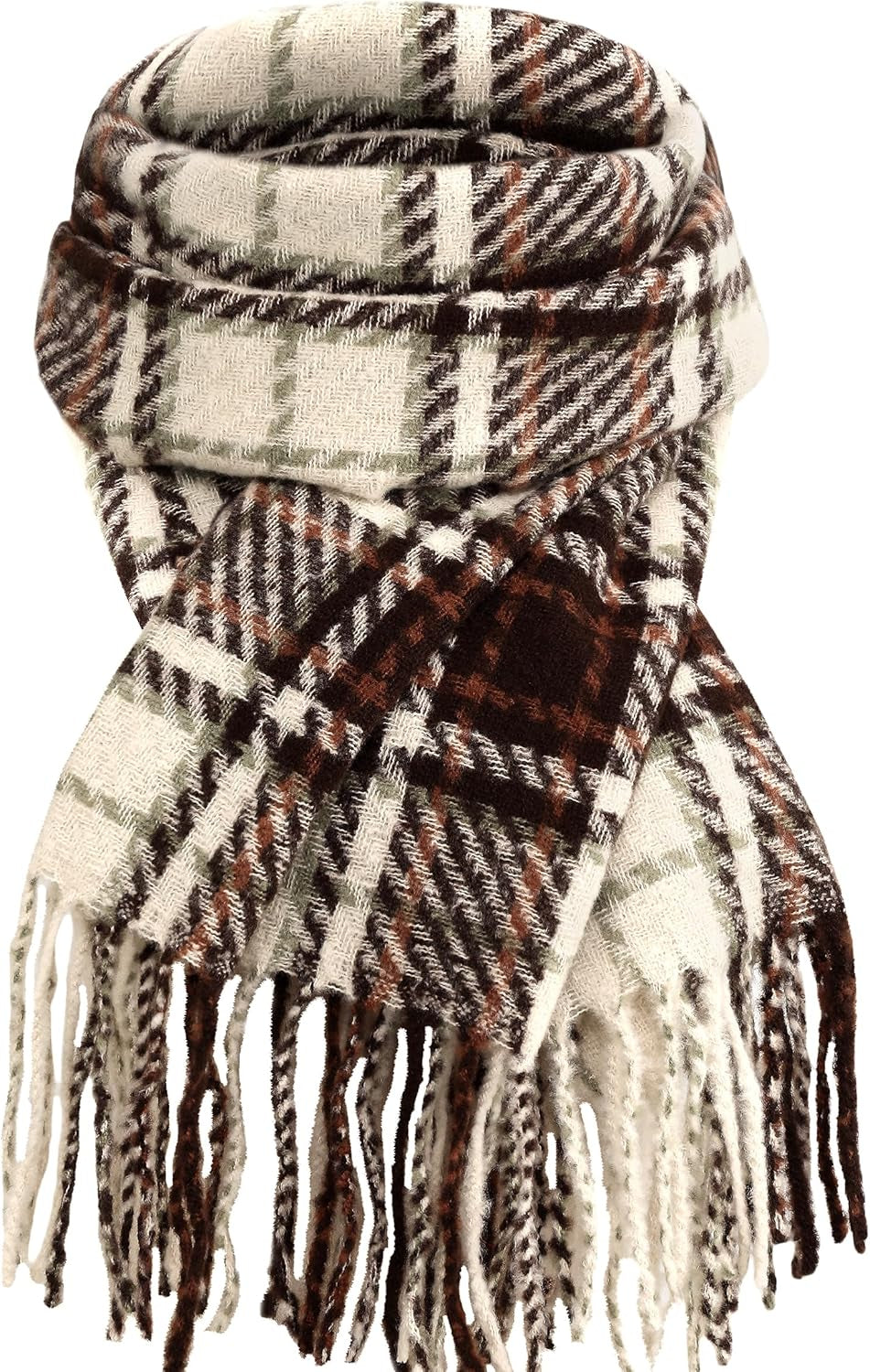 Winter Scarf for Women, Fashion Long Plaid Shawls Big Grid Winter Warm Lattice Large Scarf