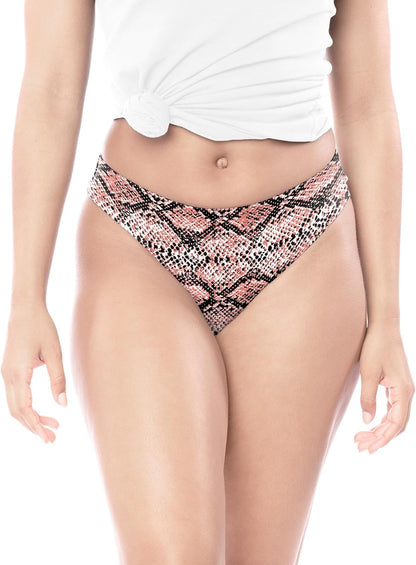 Six pack of Sexy Basics ultra-soft sport thongs multiple colors
