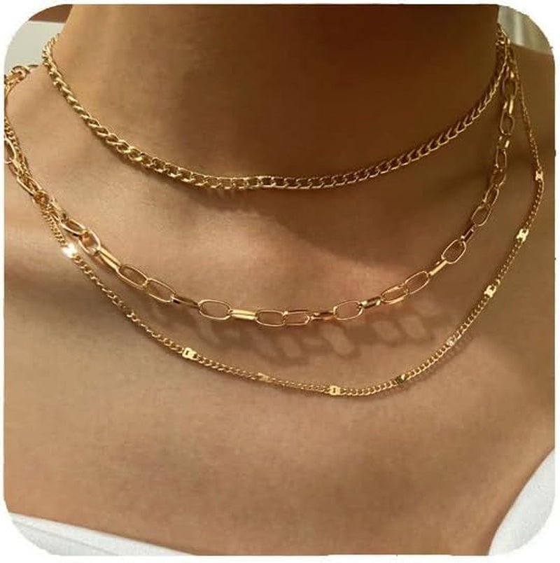 Gold Charm Necklace for Women Star Pearl Charms Pendant Neckalces Dainty 14K Gold Plated Summer Beach Ocean Jewelry Gifts