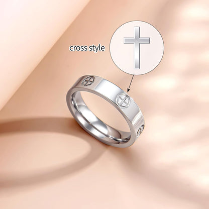 Love Promise Gold Ring for Women: Dainty Stainless Steel Ring Cubic Zirconia Wedding Band Engagement CZ Friendship Rings 18K Gold Silver Rose Gold Plated Birthday Gifts Dainty CZ Jewelry Size 5 6 7 8 9 10