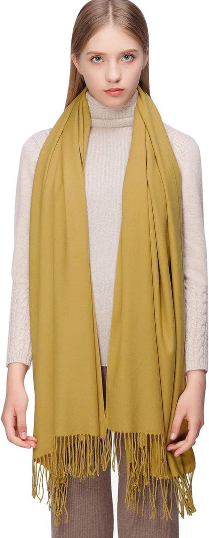 RIIQIICHY Women'S Scarf Pashmina Shawls and Wraps for Evening Dress Bridesmaid Wedding Bridal Winter Warm Long Large Scarves