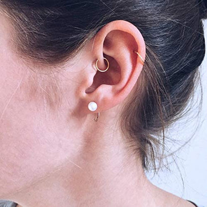 Hoop Cartilage Earring Fake Earrings Nose Rings Septum Nose Ring Stainless Steel for Women Men Girls