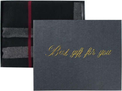 American Trends Mens Winter Warm Long Soft Scarf Plaid Tassel Scarf for Men Soft Classic Scarves