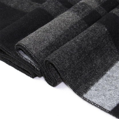 Define Essentials Men'S Winter Warm Long Soft Plaid Scarf with Tassels, Soft Classic Mens Scraves