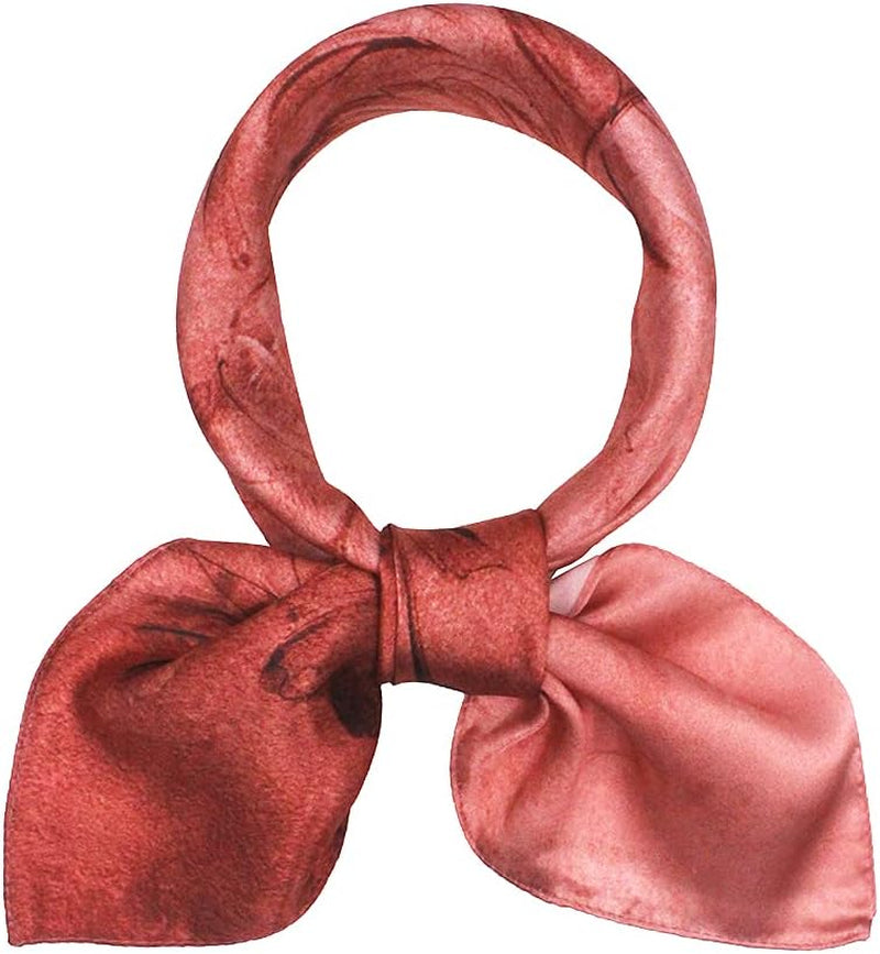 ANDANTINO 100% Mulberry Silk Scarf -21” Lightweight Square Neckerchief – Breathable Digital Printed Scarves with Gift Packed