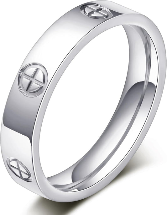 Love Promise Gold Ring for Women: Dainty Stainless Steel Ring Cubic Zirconia Wedding Band Engagement CZ Friendship Rings 18K Gold Silver Rose Gold Plated Birthday Gifts Dainty CZ Jewelry Size 5 6 7 8 9 10