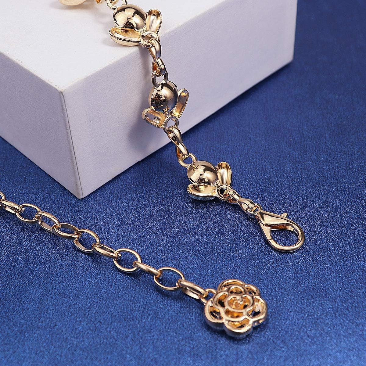 Suyi Chain Belts for Women Rhinestone Waist Chain for Dress