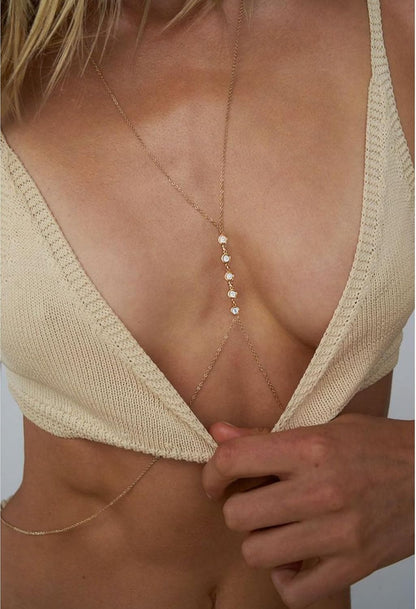 14K Gold Sexy Body Chains for Women, Waist Chain Beach Jewelry, Chain Belts for Women Fashion Summer Body Jewelry